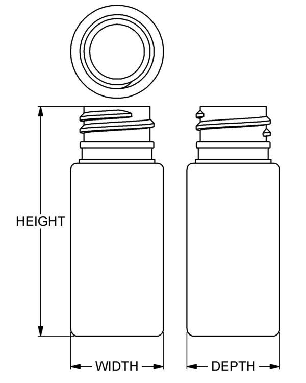 0.5 oz Cylindrical Vial