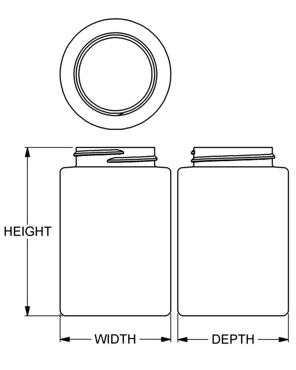 185 cc Wide-Mouth Cylinder