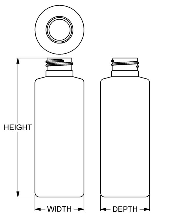 4 oz Panelled Cylinder