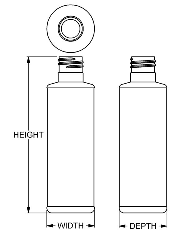 8 oz Panelled Cylinder