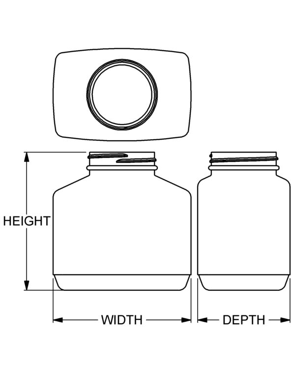 16 oz Wide-Mouth Oblong