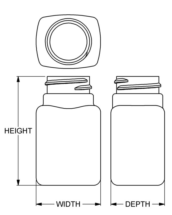 45 cc Wide-Mouth Oblong