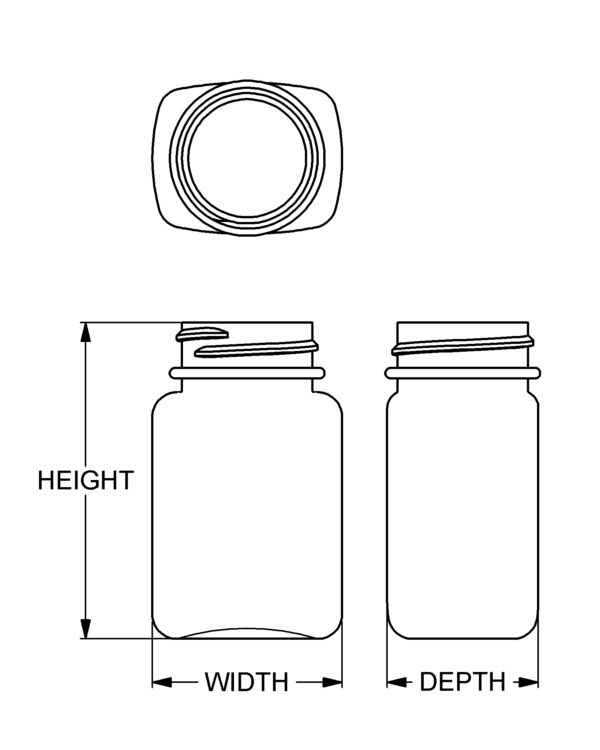 60 cc Wide-Mouth Oblong