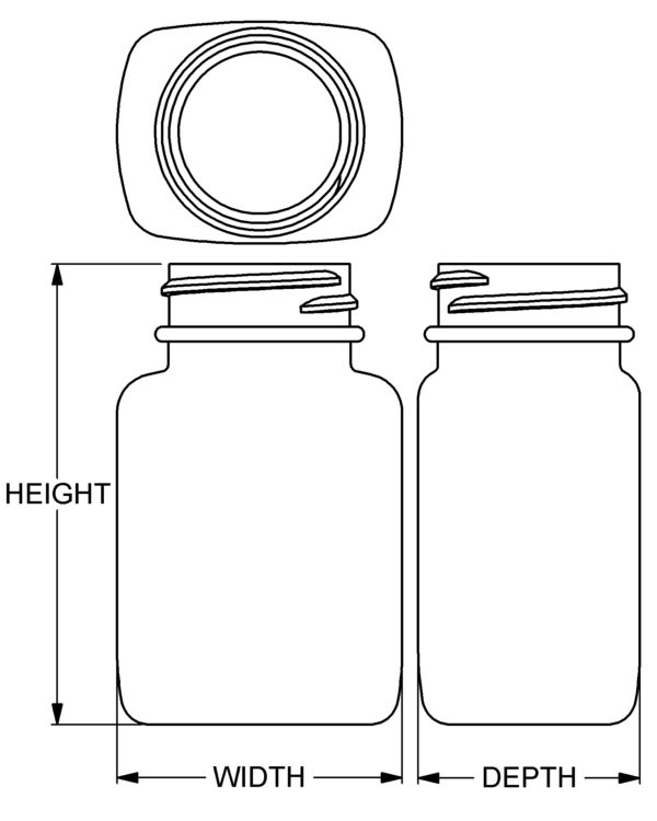 75 cc Wide-Mouth Oblong