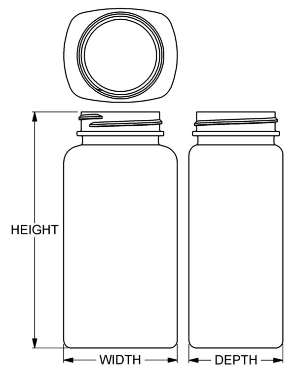 250 cc Wide-Mouth Oblong