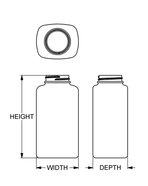 425 cc Wide-Mouth Oblong