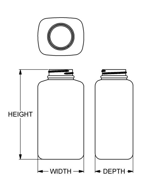 500 cc Wide-Mouth Oblong