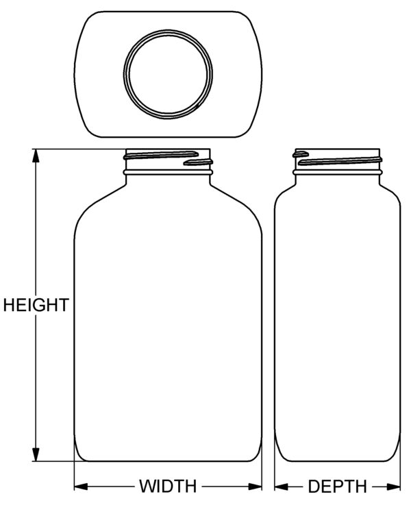 625 cc Wide-Mouth Oblong