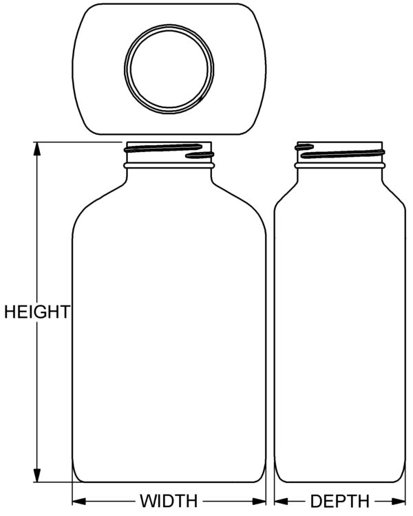 750 cc Wide-Mouth Oblong