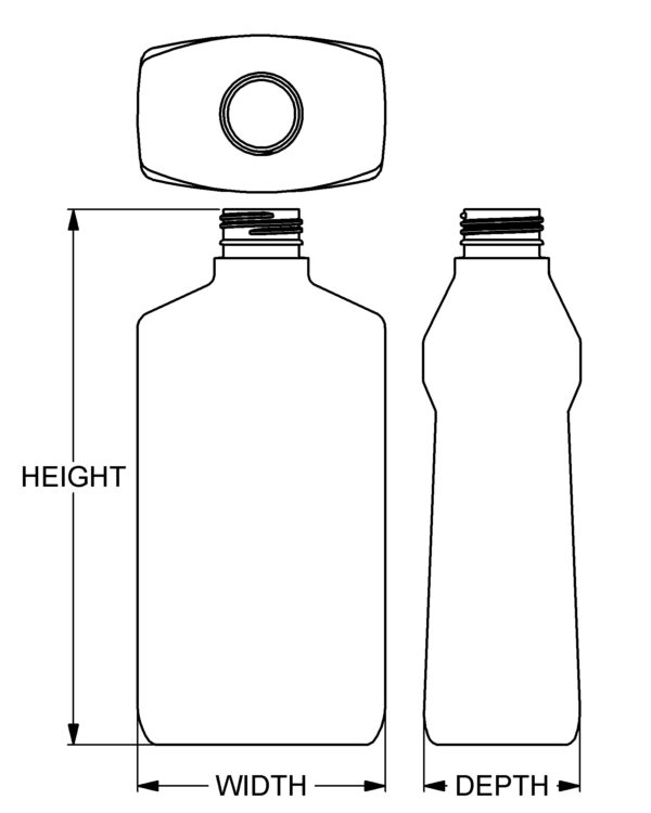 26 oz Liquid Antacid Oblong