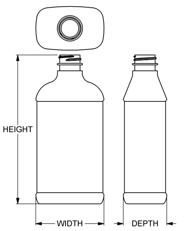 16 oz Liquid Shelf Oblong