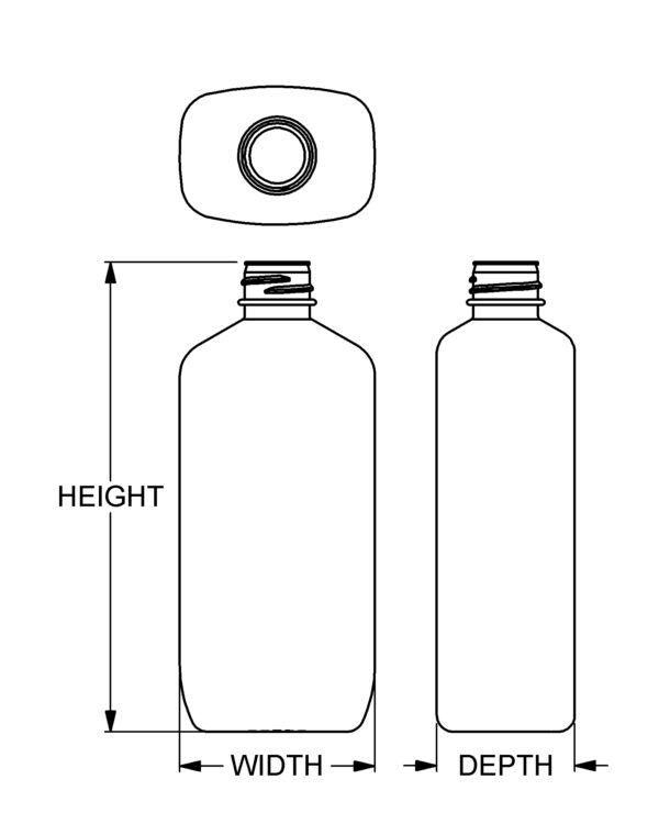 16 oz Liquid Shelf Oblong