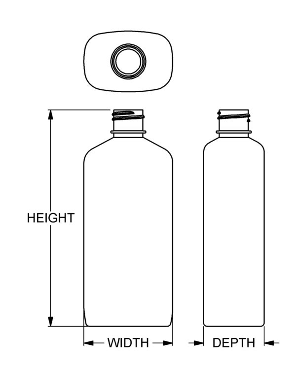 16 oz Liquid Shelf Oblong