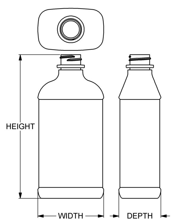 16 oz Liquid Shelf Oblong