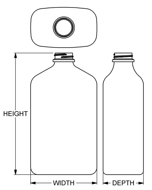 1000 ml Capital Oblong