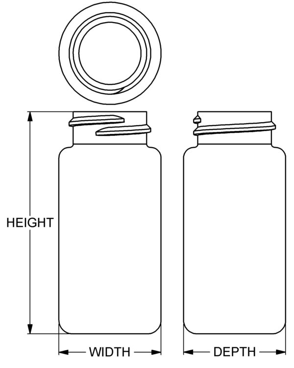 20 ml Contemporary Series Wide-Mouth Round