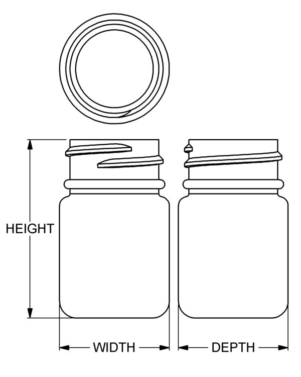 23 cc Contemporary Series Wide-Mouth Round