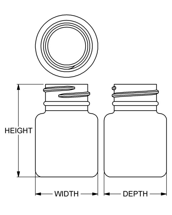 30 cc Contemporary Series Wide-Mouth Round