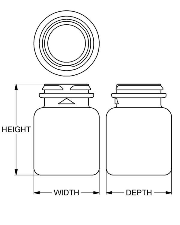 30 cc Snap Cap Series Wide-Mouth Round