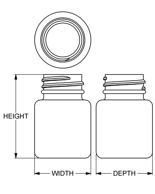 30 cc Contemporary Series Wide-Mouth Round