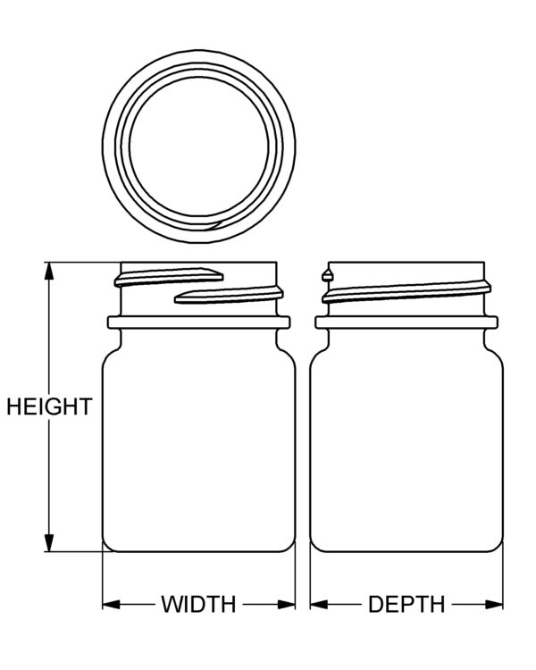 30 cc Contemporary Series Wide-Mouth Round