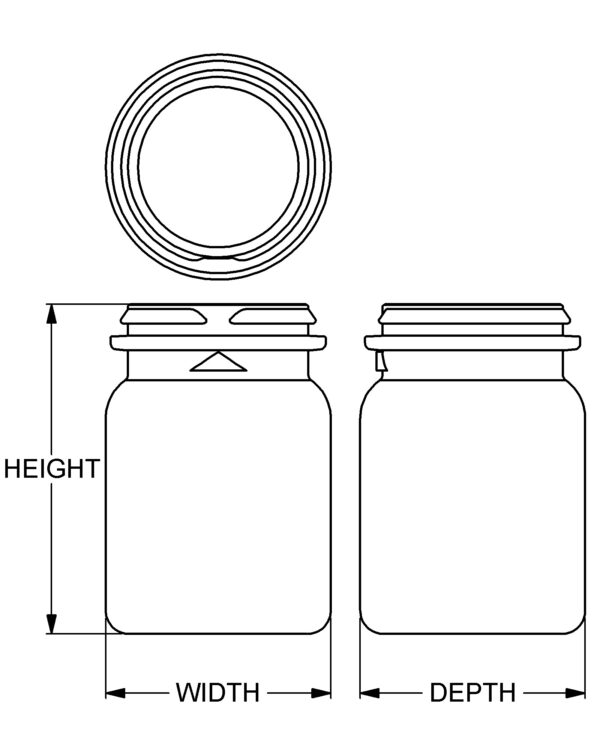 40 cc Snap Cap Series Wide-Mouth Round