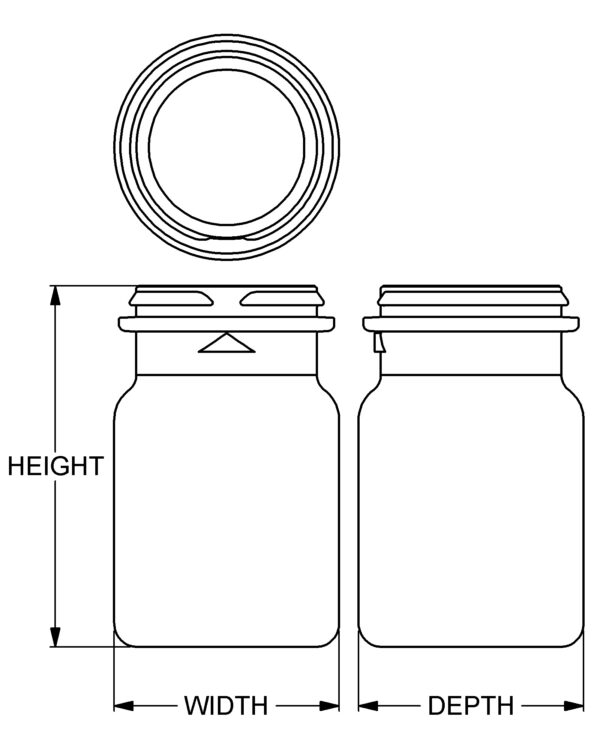 45 cc Snap Cap Series Wide-Mouth Round