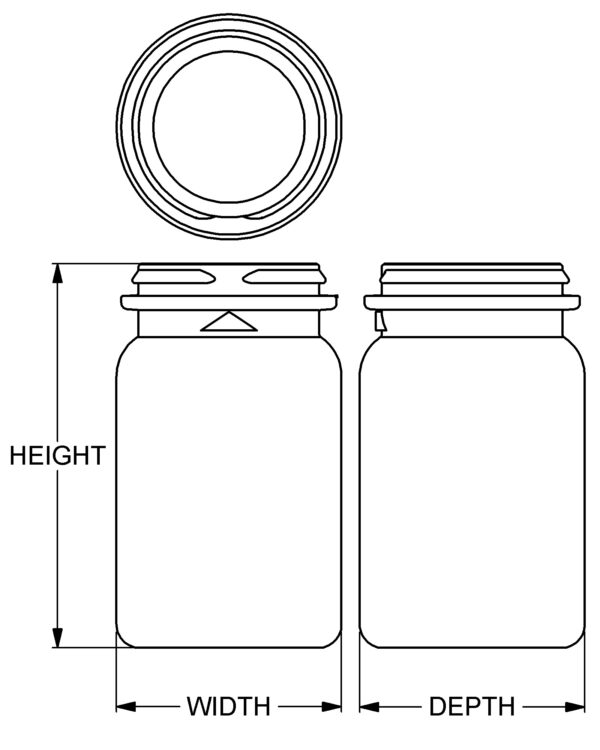 50 cc Snap Cap Series Wide-Mouth Round