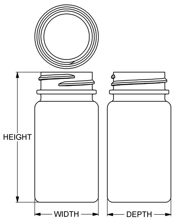 50 cc Contemporary Series Wide-Mouth Round