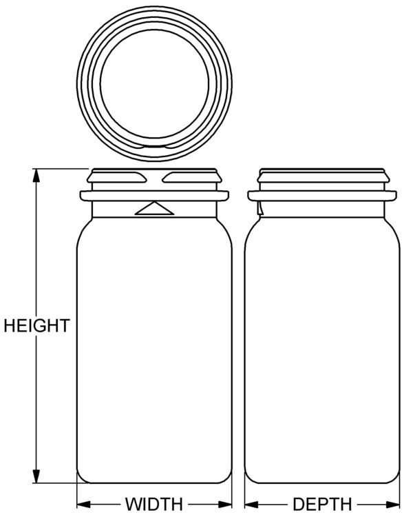 60 cc Snap Cap Series Wide-Mouth Round