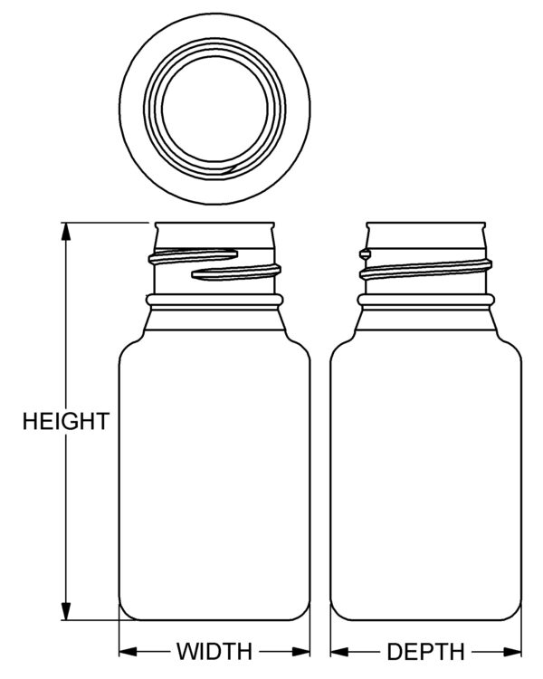 60 cc Classic Series Wide-Mouth Round