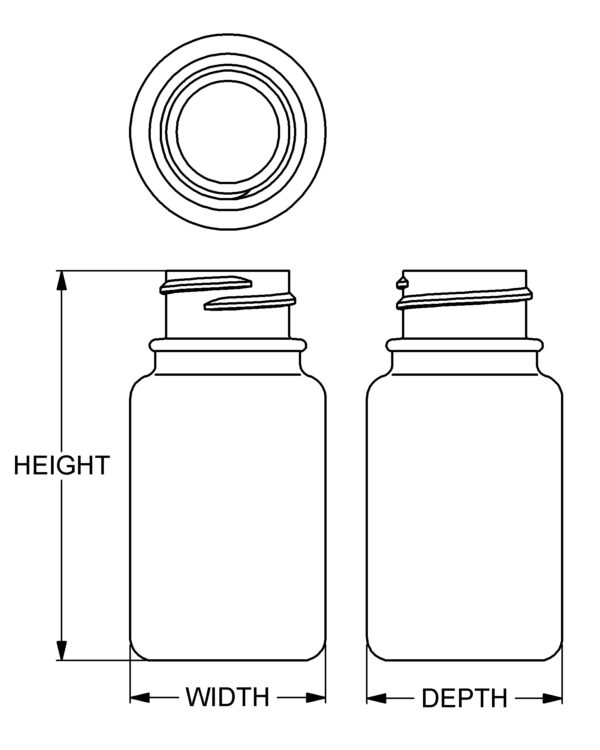 60 cc Classic Series Wide-Mouth Round