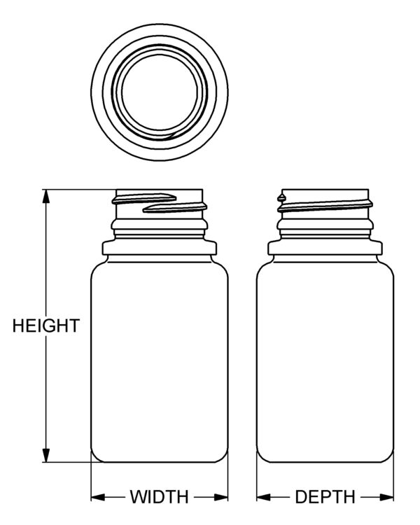 60 cc Classic Series Wide-Mouth Round