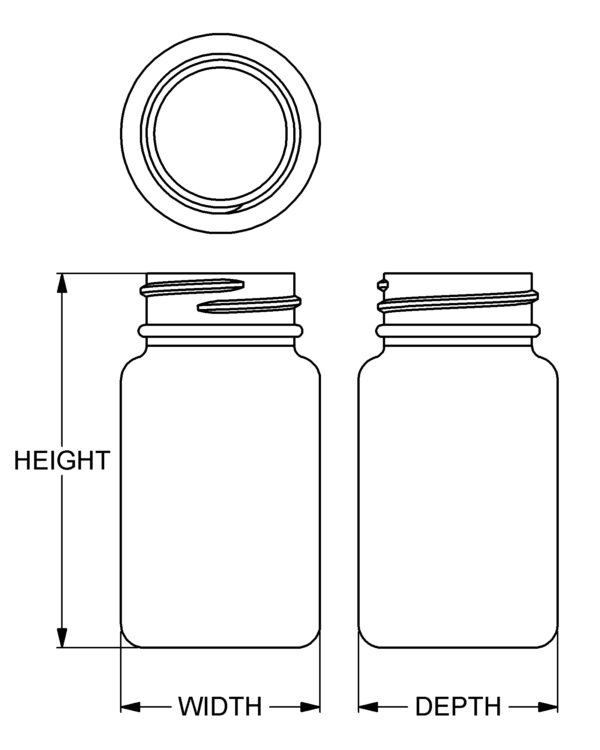 60 cc Classic Series Wide-Mouth Round