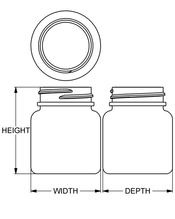 60 cc Classic Series Wide-Mouth Round