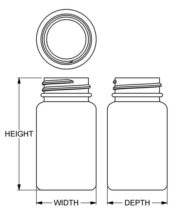 60 cc Classic Series Wide-Mouth Round