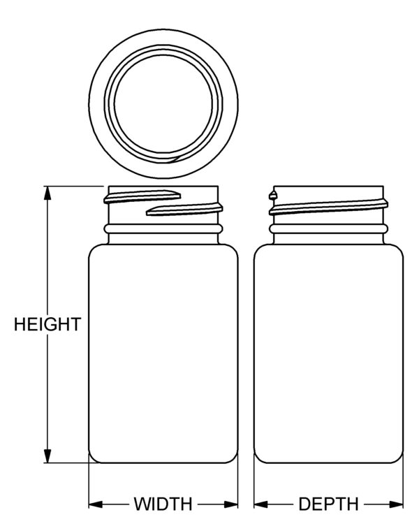 60 cc Contemporary Series Wide-Mouth Round