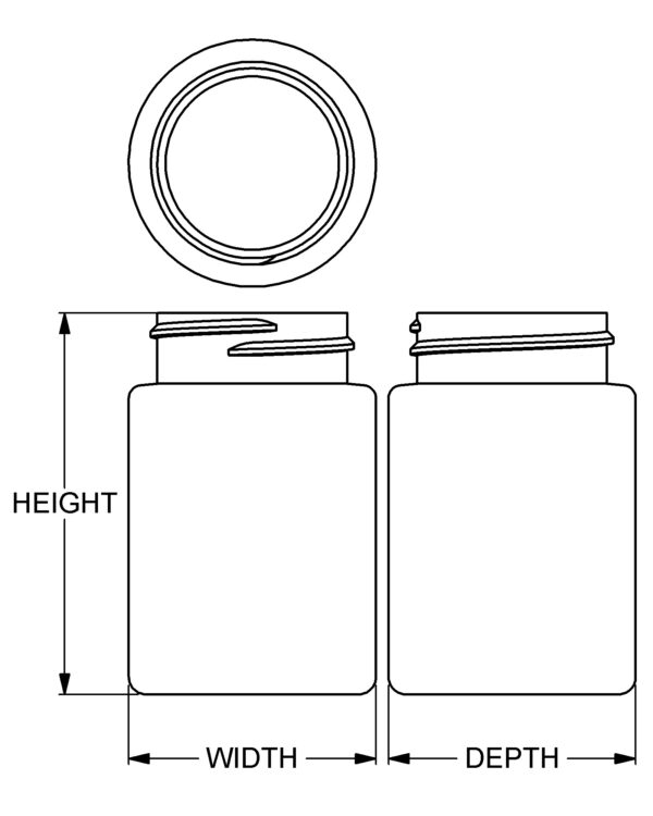 75 cc Contemporary Series Wide-Mouth Round