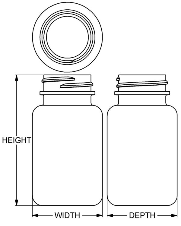 85 cc Snap Cap Series Wide-Mouth Round