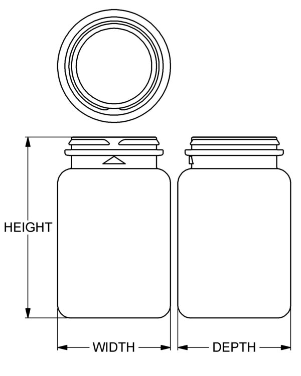 100 cc Snap Cap Series Wide-Mouth Round