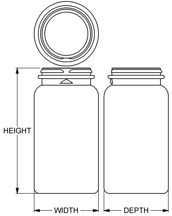 120 cc Snap Cap Series Wide-Mouth Round