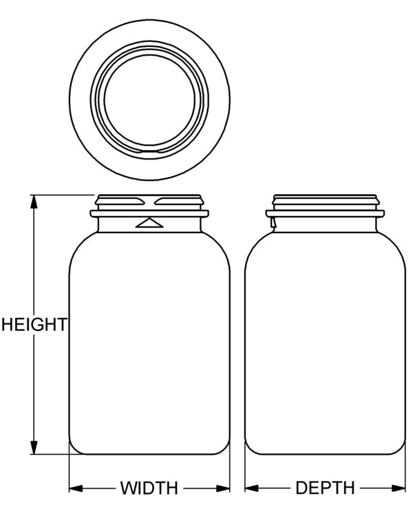 160 cc Snap Cap Series Wide-Mouth Round