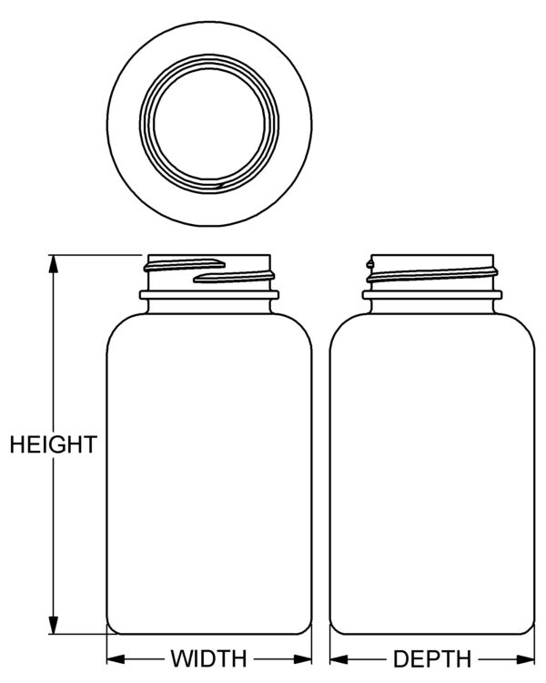 200 cc Classic Series Wide-Mouth Round