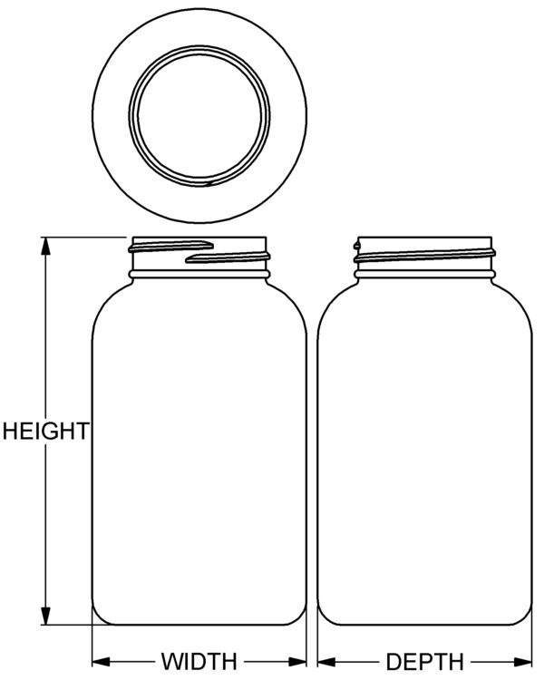 300 cc Classic Series Wide-Mouth Round