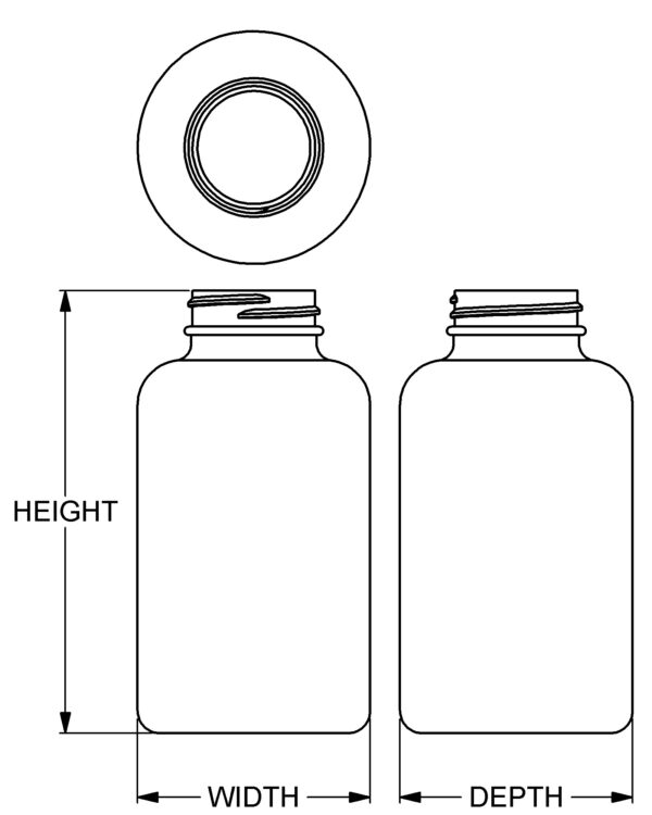 300 cc Classic Series Wide-Mouth Round