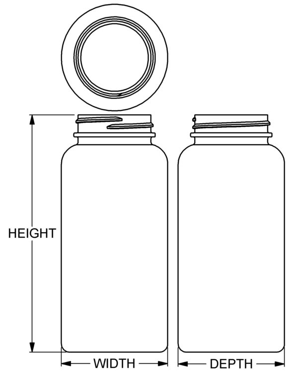 300 cc Classic Series Wide-Mouth Round