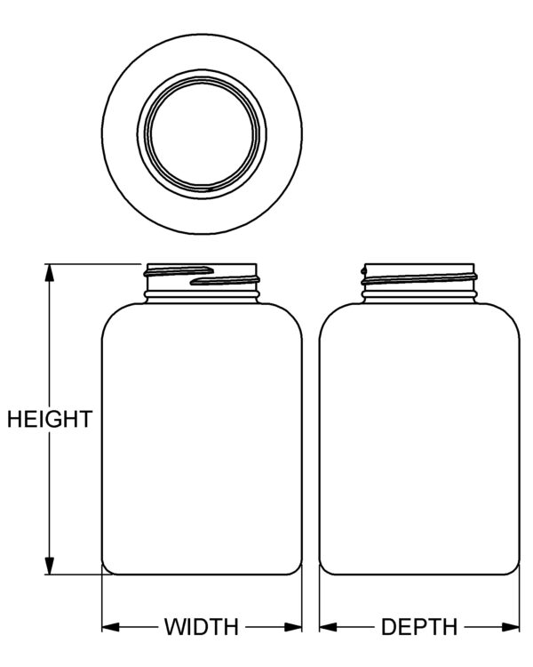 400 cc Classic Series Wide-Mouth Round