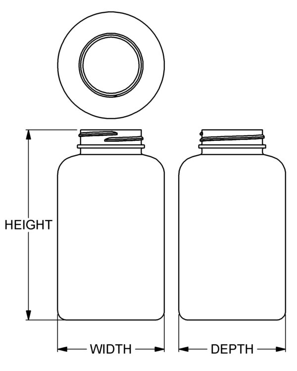 400 cc Classic Series Wide-Mouth Round