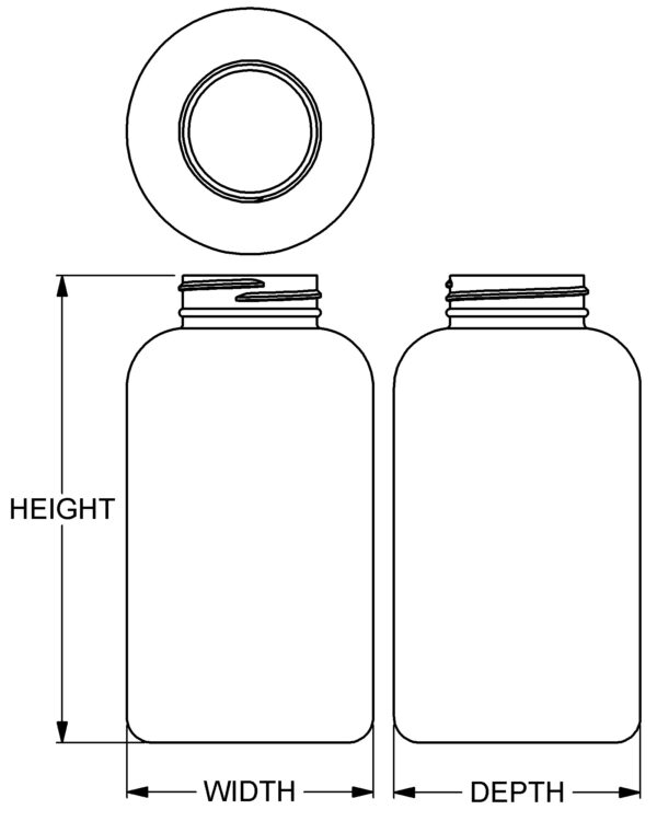 500 cc Classic Series Wide-Mouth Round