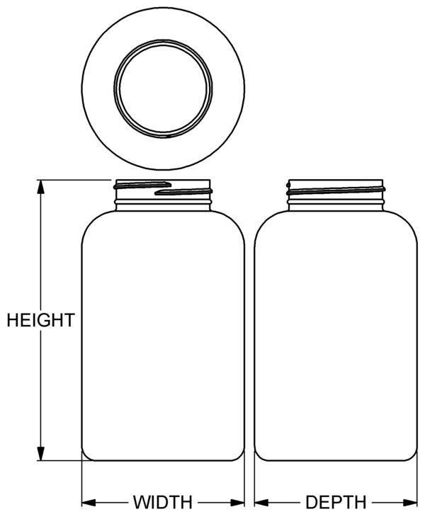 625 cc Classic Series Wide-Mouth Round